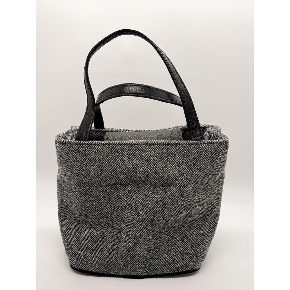 Pendleton Mini Bag Wool Purse Gray Tweed Zippered Inner Pouch Snap Closure